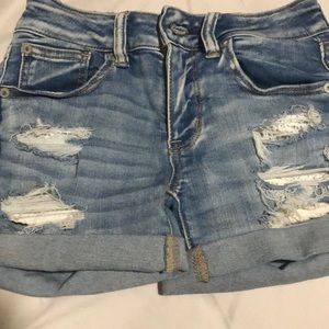 Adorable trending Denim ripped Jean shorts.